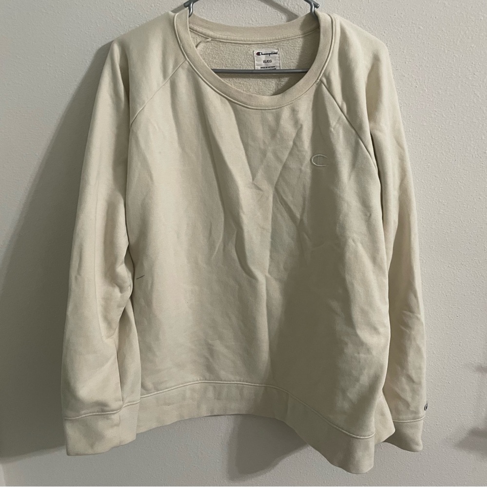 Champion Cream Crewneck Sweatshirt
